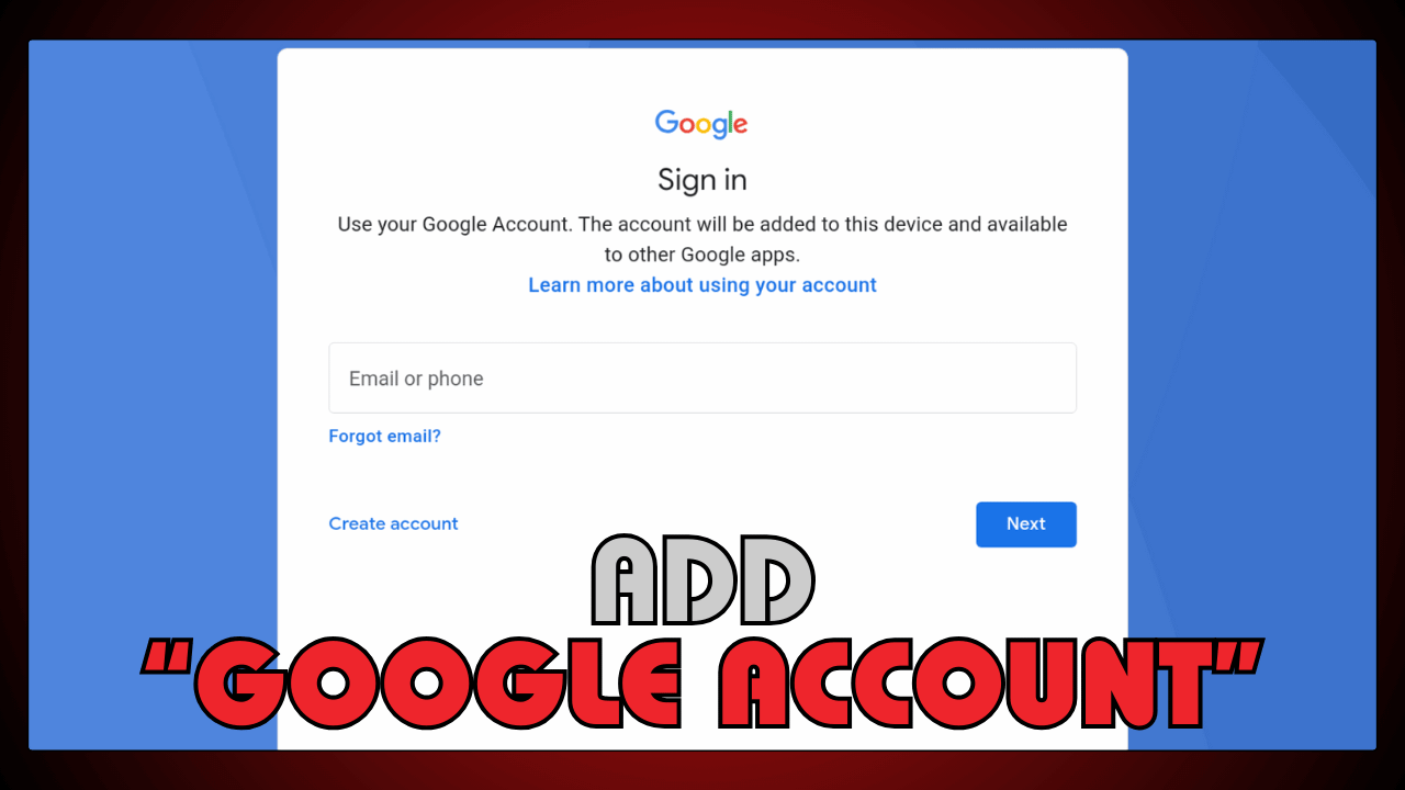 Add Google Account