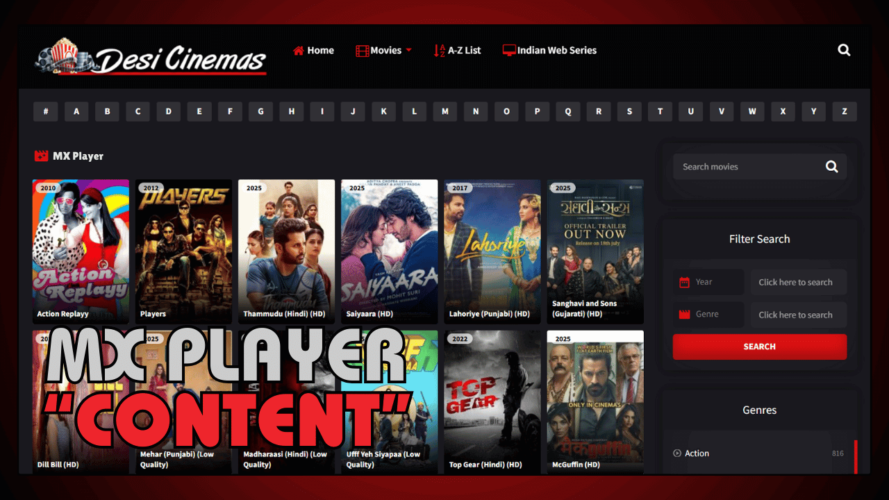 MX Player Gold Content