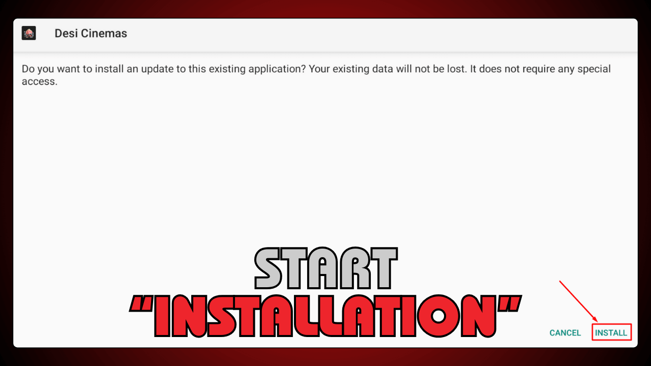 Start Installation on FireStick